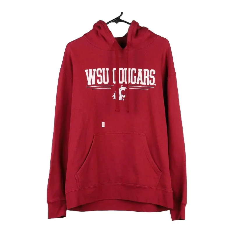 WSU Cougars Pro Edge Hoodie - Large Burgundy Cotton Blend