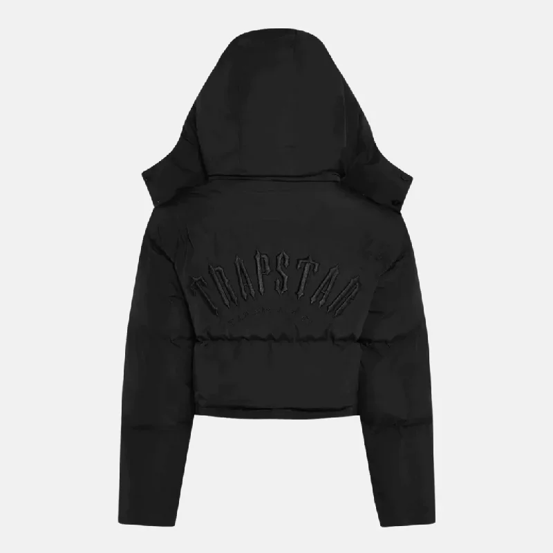 Trapstar Women's Arched Irongate AW23 Hooded Puffer - Black