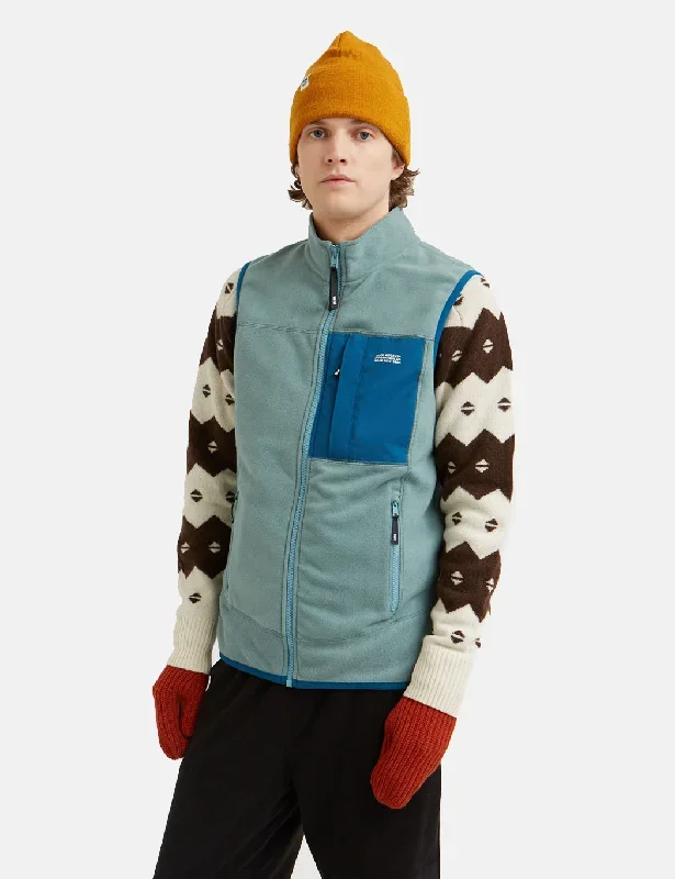 Wood Wood Olaf Fleece Vest - Turquoise