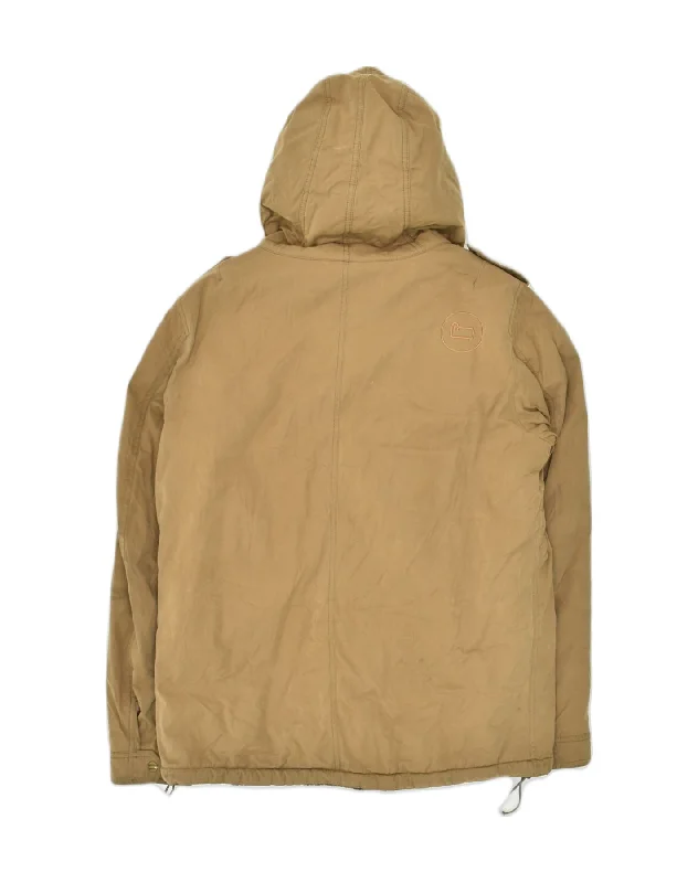 woolrich-mens-hooded-windbreaker-jacket-uk-40-large-beige-cotton