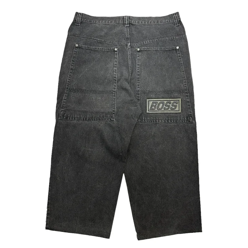 Y2K Boss LG Design Wide Leg Denim Black